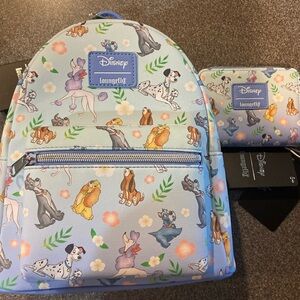 Disney loungefly Lady and the Tramp backpack with wallet new with tags